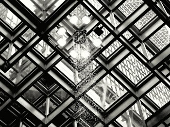 Grayscale Photo of Water Dropping from Ceiling