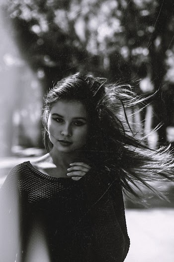 Grayscale Photo of Woman