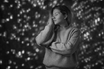 Grayscale Photo of Woman