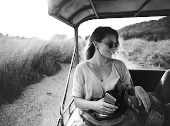 grayscale photo of woman