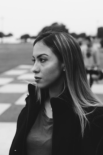 Grayscale Photo Of Woman
