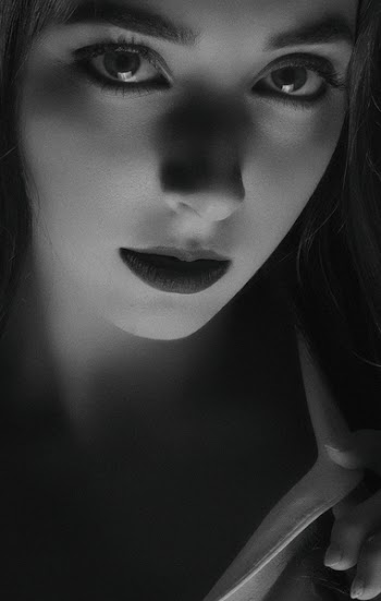 Grayscale Photo of Woman Close-up Photograph