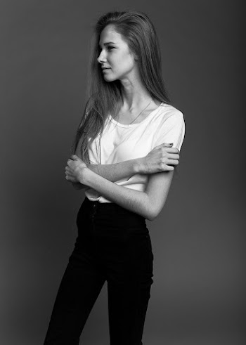 Grayscale Photo Of Woman In T-shirt