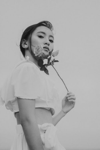 Grayscale Photo of Woman in White Dress · Free Stock Photo