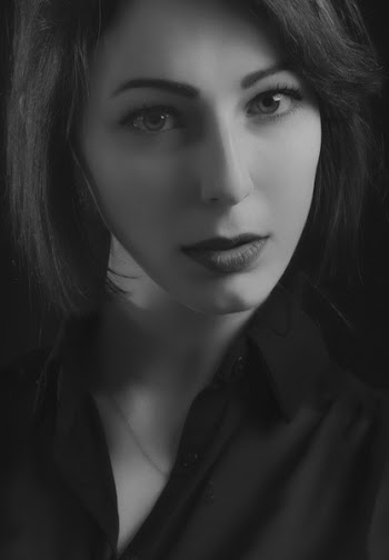 Grayscale Photo of Woman Wearing Collared Top