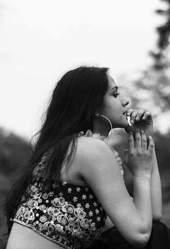 Grayscale Photo Of Woman Wearing Crop Top 