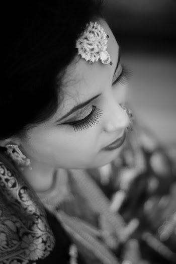 Grayscale Photo of Woman Wearing Indian Traditional Dress
