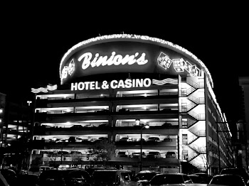 Grayscale Photography Binion's Hotel &amp; Casino