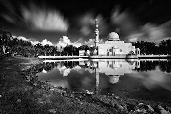 Grayscale Photography of Body of Water and Concrete Building