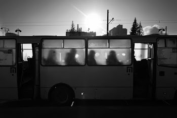Grayscale Photography of Bus