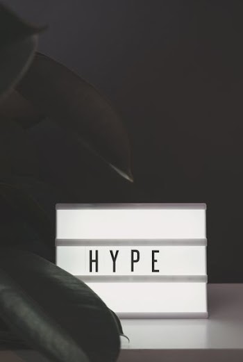 Grayscale Photography of Hype Sign