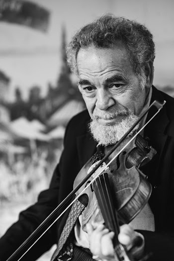 Grayscale Photography of Man Playing Violin