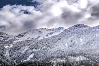 Grayscale Photography of Mountain