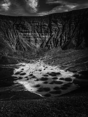 Grayscale Photography of Mountain