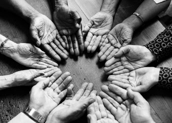 Grayscale Photography of People Hand