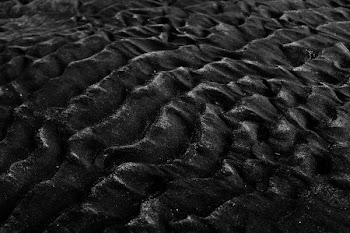 grayscale photography of sand