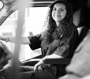 Grayscale Photography of Smiling Woman