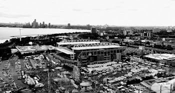 Grayscale Photography of Stadium