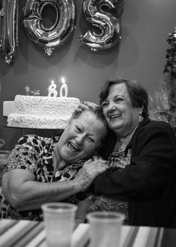 Grayscale Photography Of Two Laughing Women