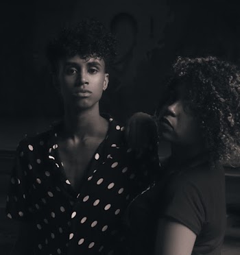 Grayscale Photography of Two Unknown Celebrities