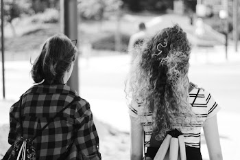 Grayscale Photography Of Two Women