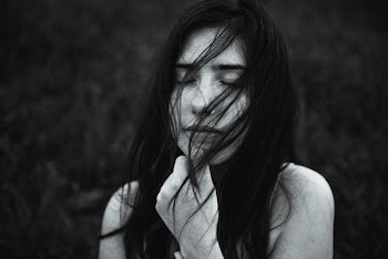 grayscale photography of woman