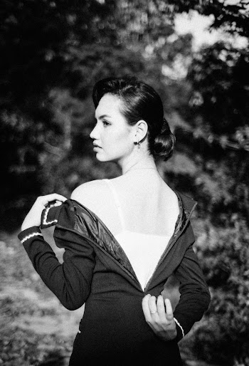 Grayscale Photography Of Woman In Black Back Zip Up Dress 
