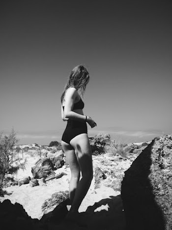 Grayscale Photography of Woman Wearing Bikini
