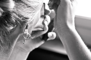 Grayscale Photography of Women's Earring