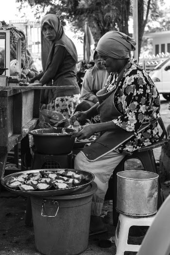 Grayscale Photography of Women Cooking Food