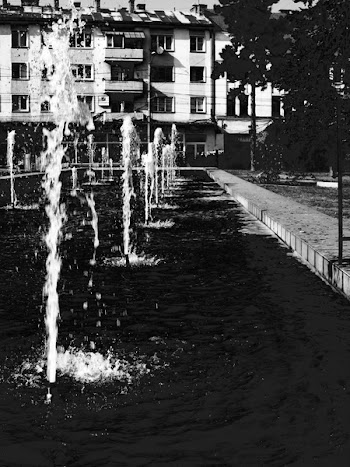 Grayscale Photography Water Fountain