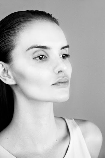 Grayscale Portrait  of Woman in Tank Top