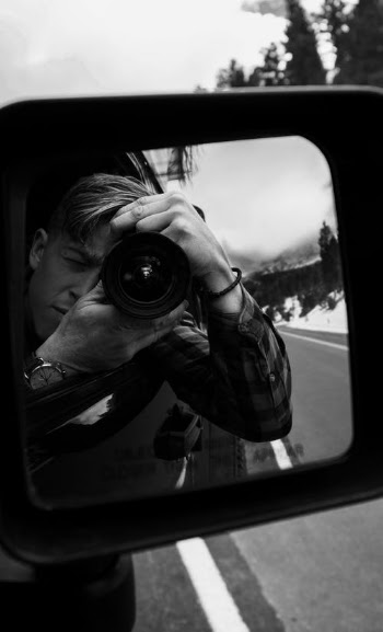 Grayscale Reflection of Man Taking Photo Using Dslr Camera · Free Stock Photo
