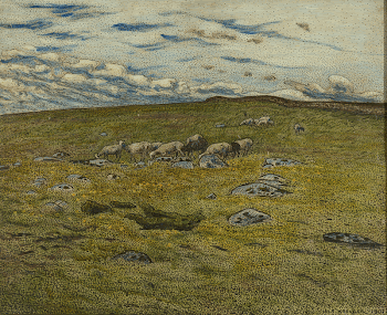 Grazing Sheep (1901) painting in high | Free Photo - rawpixel