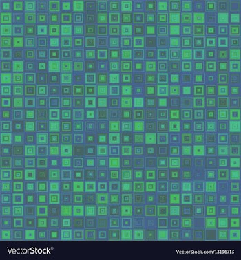 Grean and blue square mosaic background vector image