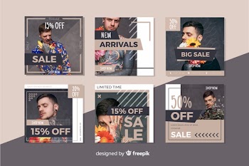 Great collection offer on instagram post Free Vector
