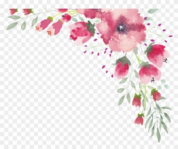 Great Png Watercolor Flower Lace Border Free Download - Water Color Flower Png