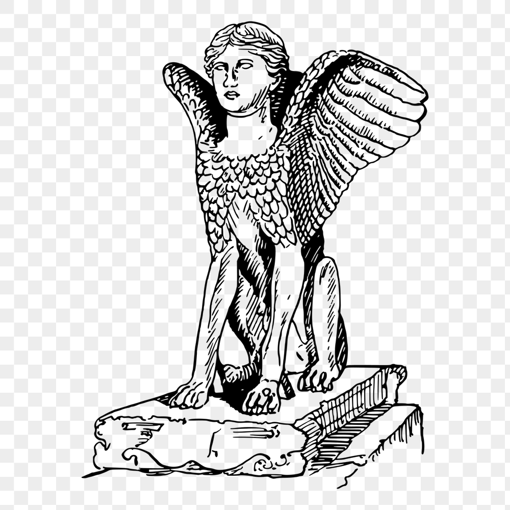 Great sphinx png sticker, vintage | Free PNG - rawpixel