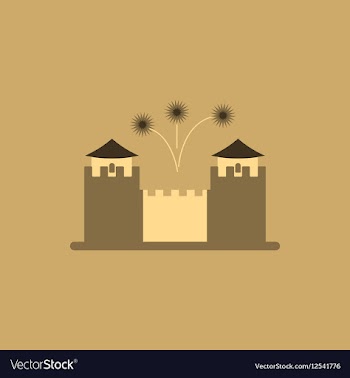 Great wall monument of Chinese vector image