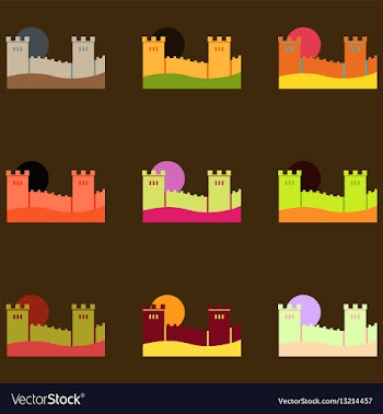 Great wall of china collection vector image