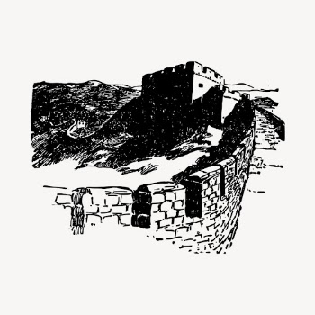 Great Wall of China drawing, | Free Vector - rawpixel