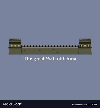 Great wall of china part of ancient oriental vector image