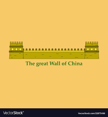Great wall of china part of ancient oriental vector image