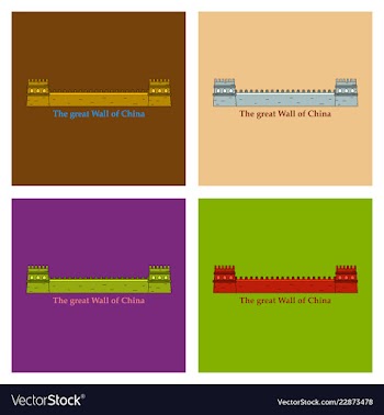 Great wall of china part of ancient oriental vector image