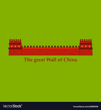Great wall of china part of ancient oriental vector image