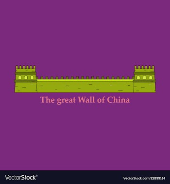 Great wall of china part of ancient oriental vector image