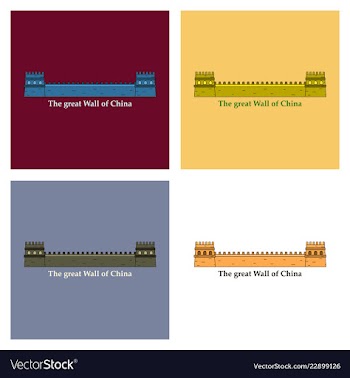 Great wall of china part of ancient oriental vector image