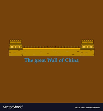 Great wall of china part of ancient oriental vector image