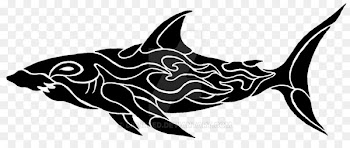 Great white shark Tattoo Tribe - tribal Shark 