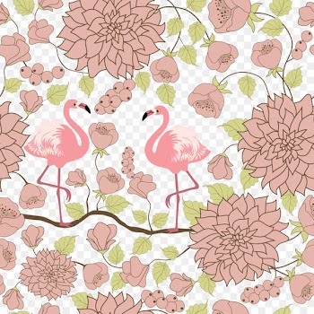 Greater flamingo Pink Motif - Colored flamingo pattern background pattern 
